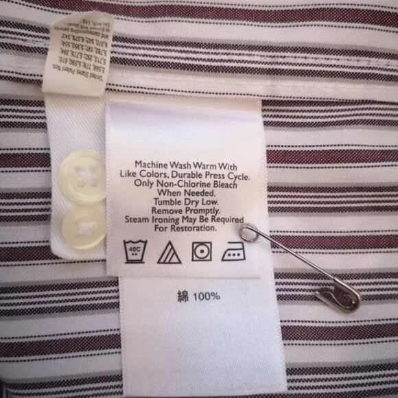 Eddie Bauer Relaxed Fit Mens Size XL Wrinkle Resistant Striped Shirt - Picture 8 of 12